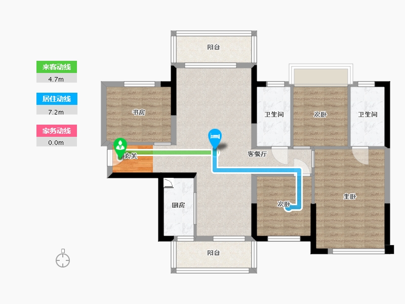 广西壮族自治区-南宁市-盛邦珑悦-94.70-户型库-动静线