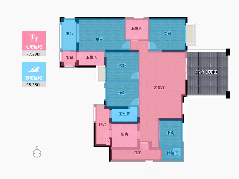 四川省-成都市-南湖国际社区-143.01-户型库-动静分区