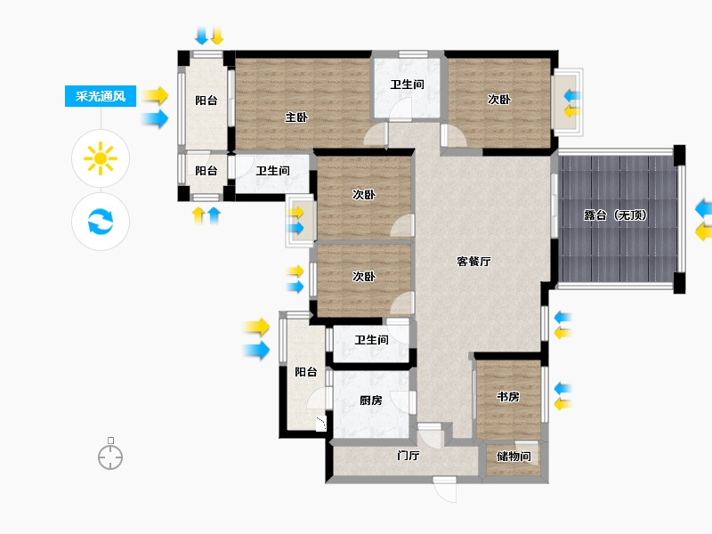 四川省-成都市-南湖国际社区-143.01-户型库-采光通风