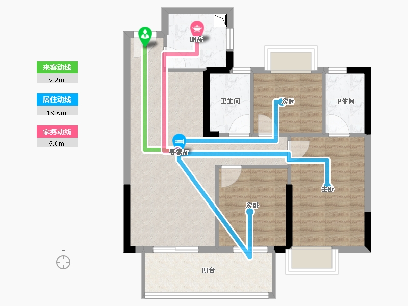 福建省-福州市-滨海・橙里-73.00-户型库-动静线