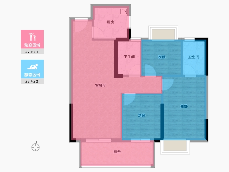 福建省-福州市-滨海・橙里-73.00-户型库-动静分区