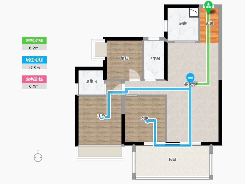 广西壮族自治区-南宁市-凯旋1号上水湾-83.81-户型库-动静线