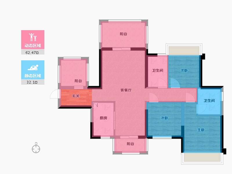 广西壮族自治区-南宁市-中建邕和府-83.24-户型库-动静分区