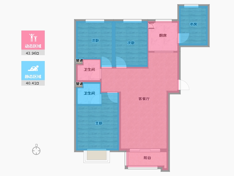 山西省-长治市-金城名邸-75.02-户型库-动静分区