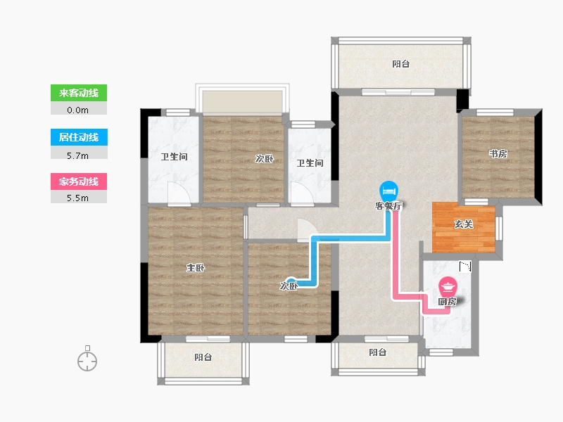 广西壮族自治区-南宁市-盛湖悦景-98.65-户型库-动静线