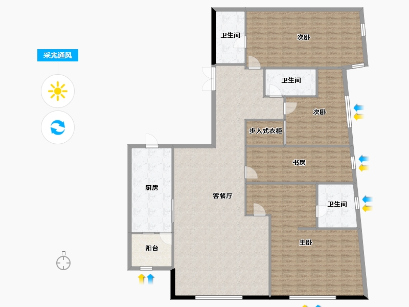 四川省-成都市-复地金融岛-198.71-户型库-采光通风