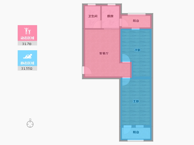 河北省-石家庄市-华夏家园-55.39-户型库-动静分区