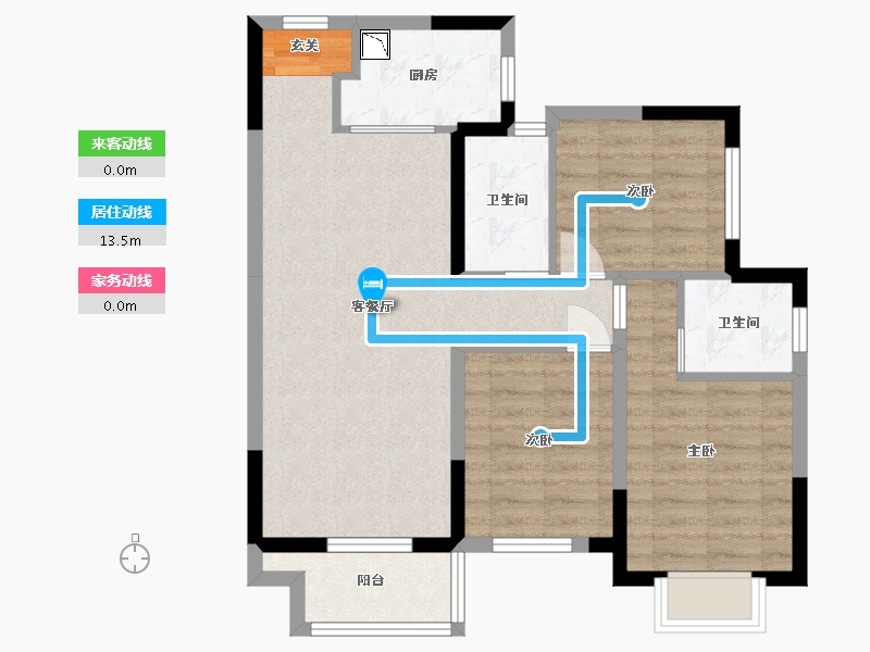 广西壮族自治区-南宁市-中梁国宾熙岸-75.13-户型库-动静线