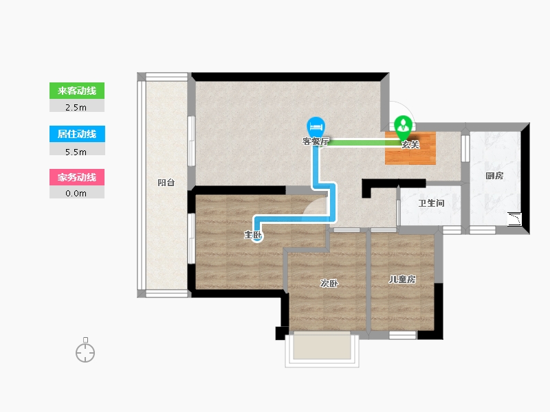 广西壮族自治区-南宁市-安吉大唐世家-60.69-户型库-动静线