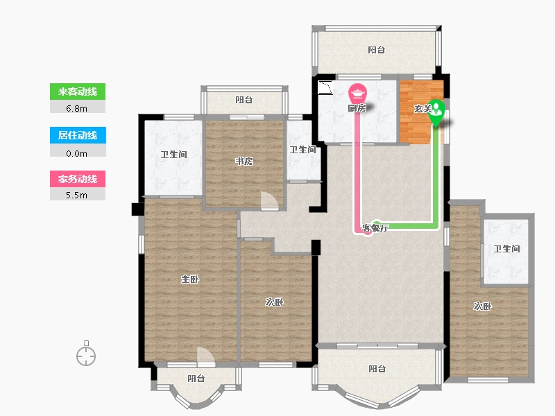 广西壮族自治区-南宁市-嘉和城芳华里-186.78-户型库-动静线