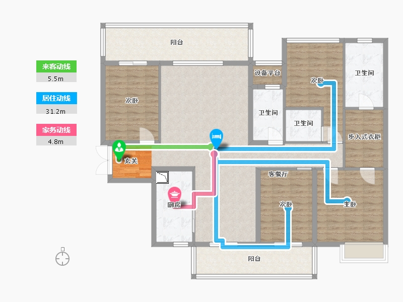 广西壮族自治区-南宁市-阳光城江山�Z原-150.00-户型库-动静线