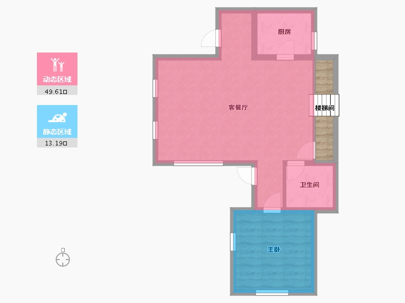 辽宁省-大连市-国风龙院-60.28-户型库-动静分区