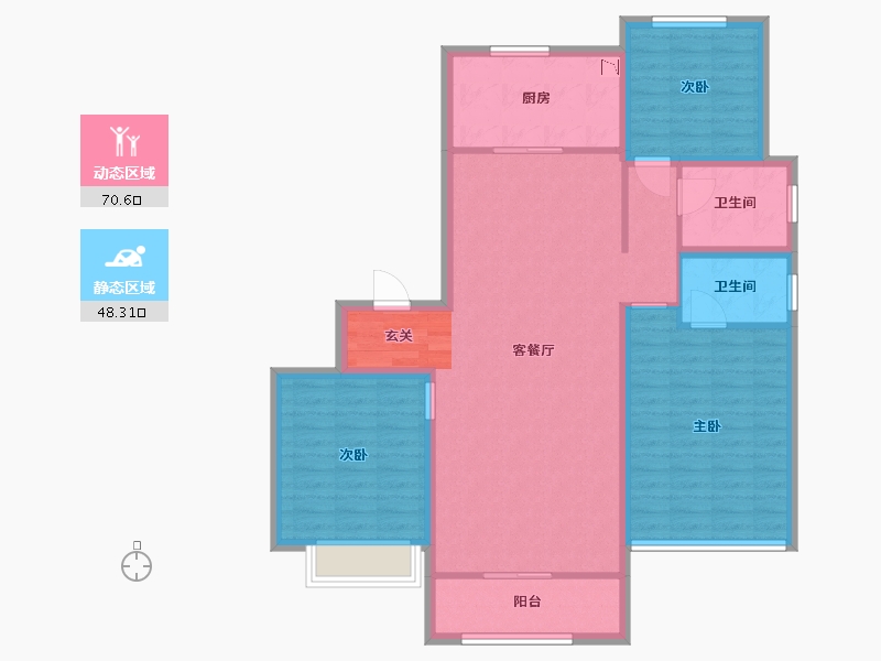 山东省-青岛市-中建锦绣天地-107.20-户型库-动静分区