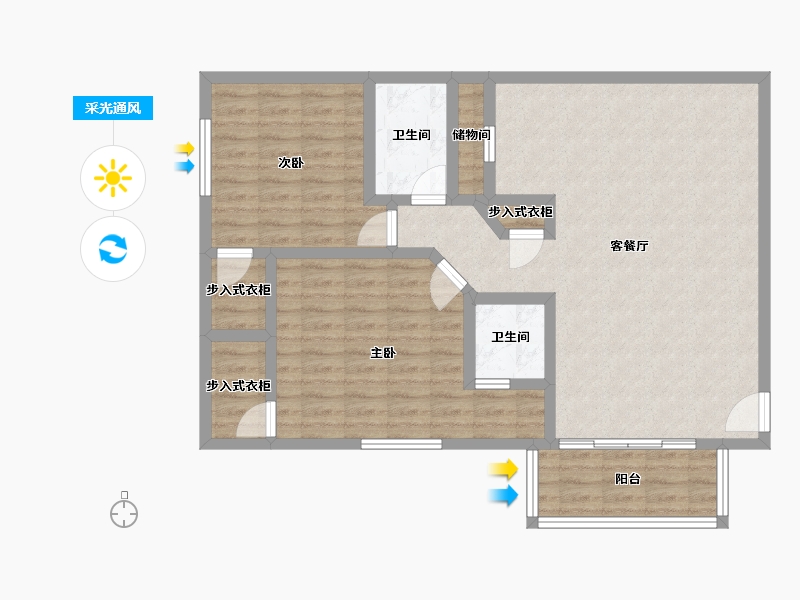 California-San Bernardino-Quailpointe Apartments-98.45-户型库-采光通风