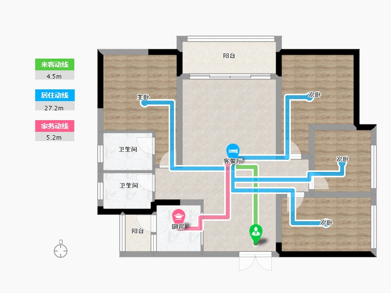 四川省-遂宁市-维卡・国际公馆-101.05-户型库-动静线