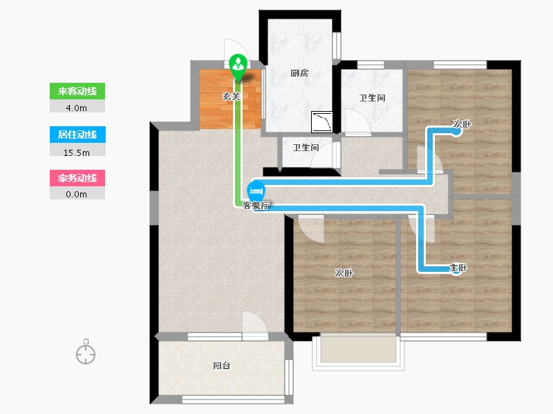 山东省-青岛市-龙湖春江天境-79.20-户型库-动静线