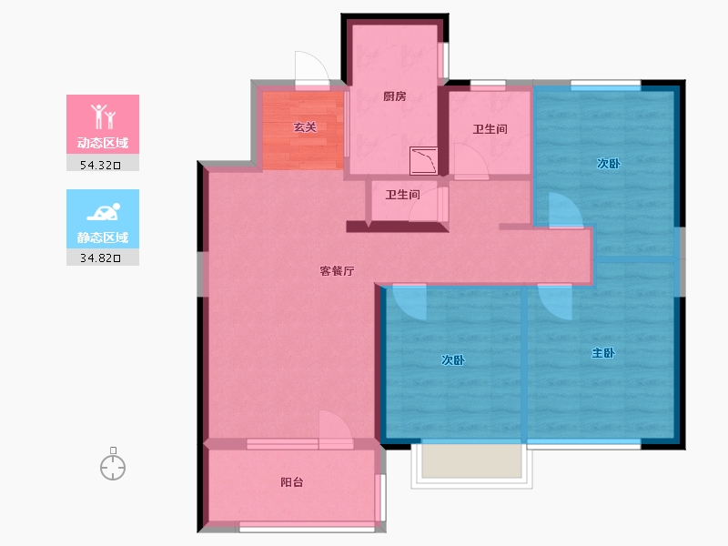 山东省-青岛市-龙湖春江天境-79.20-户型库-动静分区