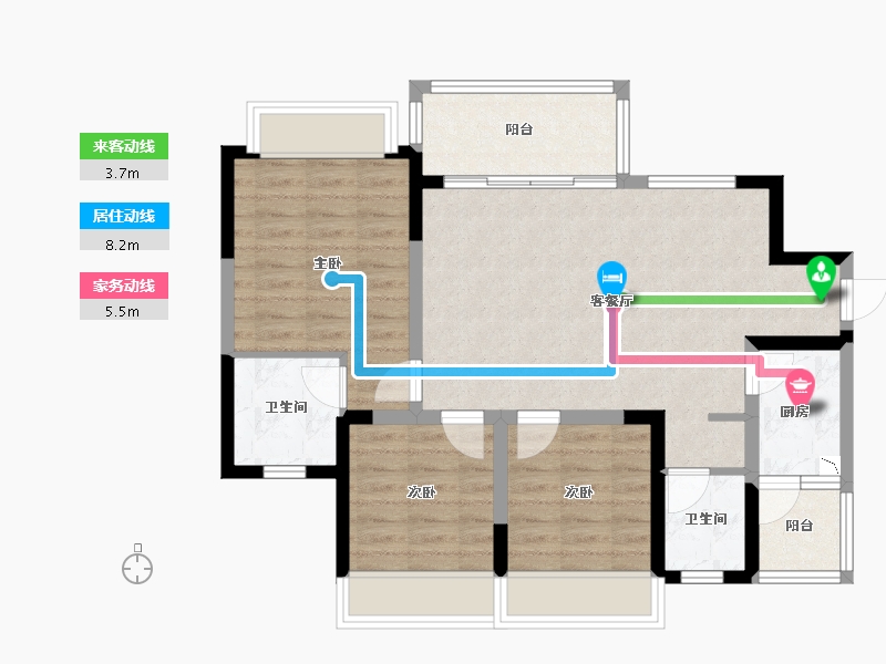 四川省-遂宁市-山屿湖・名门-79.50-户型库-动静线