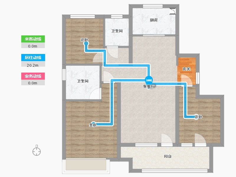 山东省-青岛市-佳兆业・悦峰-87.20-户型库-动静线