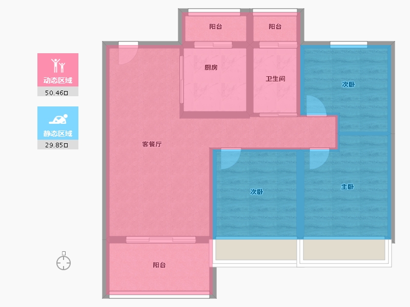 山东省-烟台市-大栖地-71.00-户型库-动静分区