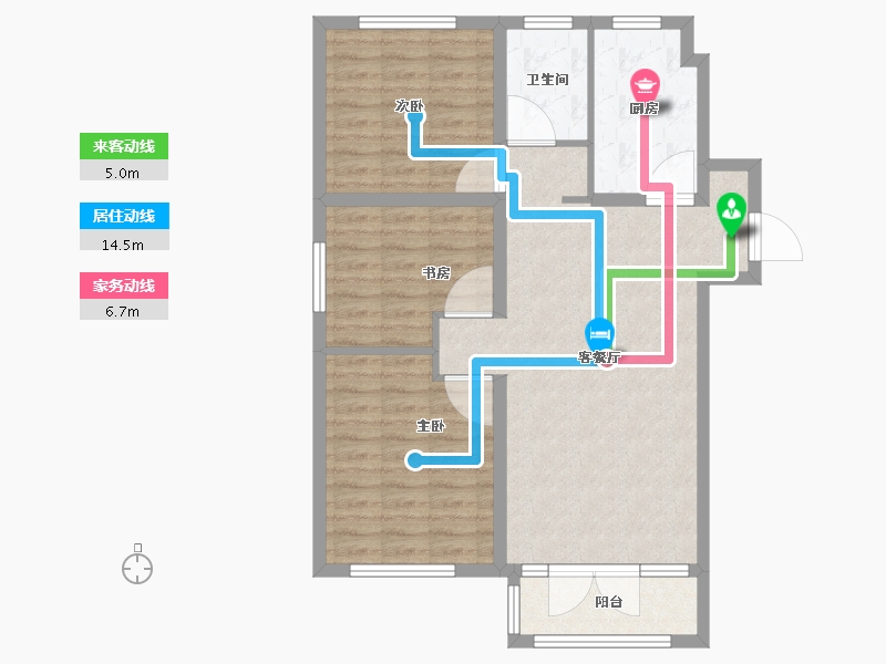 河北省-承德市-四合・阳光城-85.01-户型库-动静线