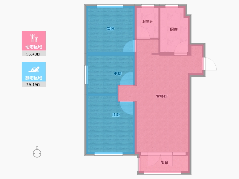 河北省-承德市-四合・阳光城-85.01-户型库-动静分区