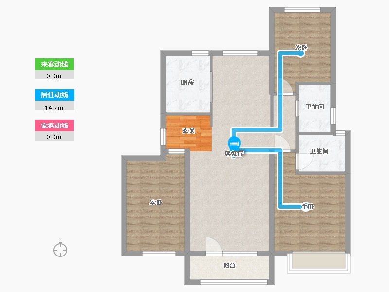 辽宁省-大连市-中海・牧�山-95.19-户型库-动静线