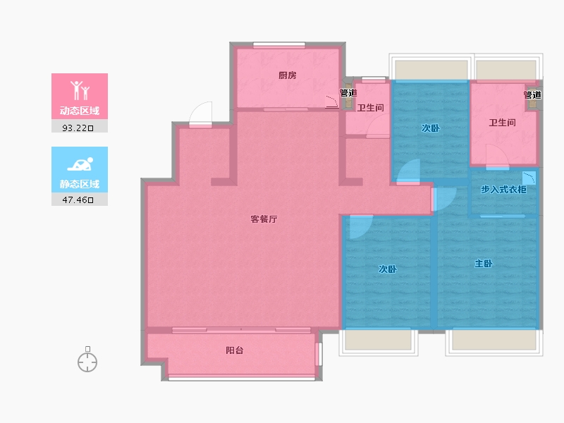 安徽省-芜湖市-伟星政务壹号-128.00-户型库-动静分区