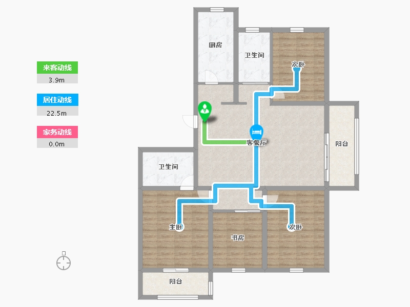 山东省-烟台市-汤泉世家一期-122.00-户型库-动静线