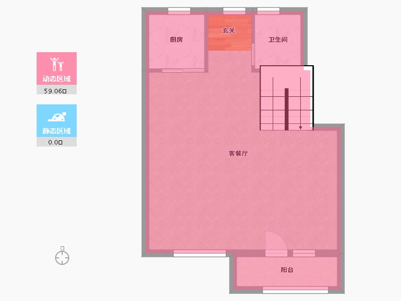 辽宁省-大连市-西府御棠-54.00-户型库-动静分区