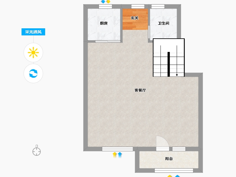 辽宁省-大连市-西府御棠-54.00-户型库-采光通风