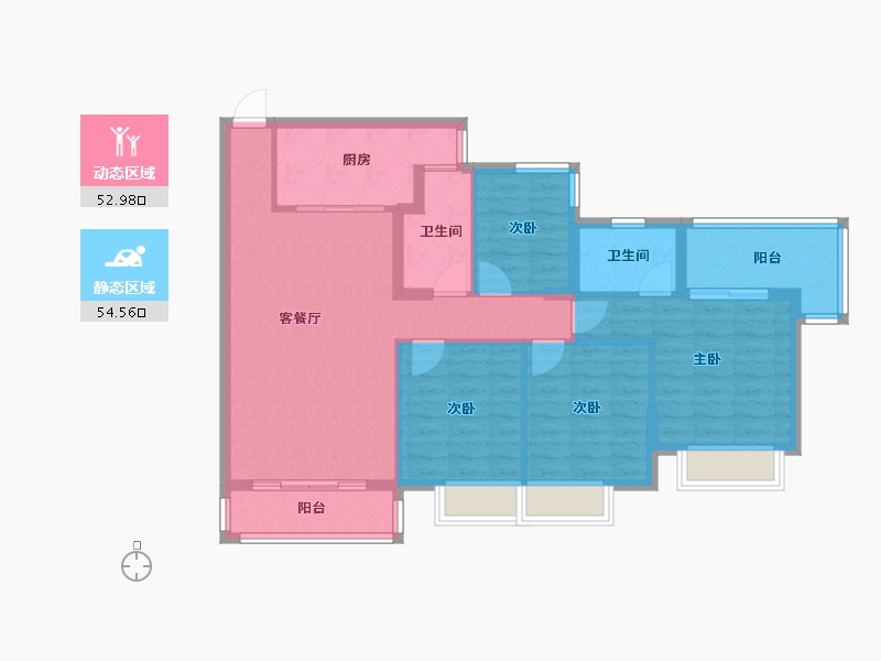 福建省-福州市-世欧王庄-96.51-户型库-动静分区