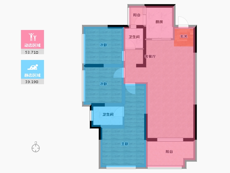 四川省-宜宾市-正黄・翡翠堂-81.78-户型库-动静分区