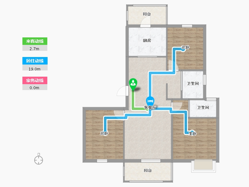 江苏省-宿迁市-东方红郡-98.00-户型库-动静线