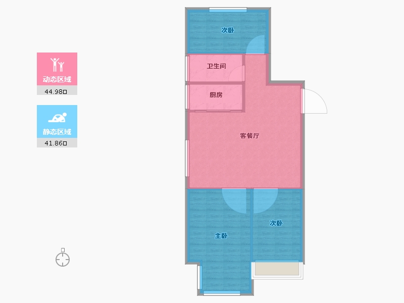 河北省-张家口市-境门御府-80.01-户型库-动静分区