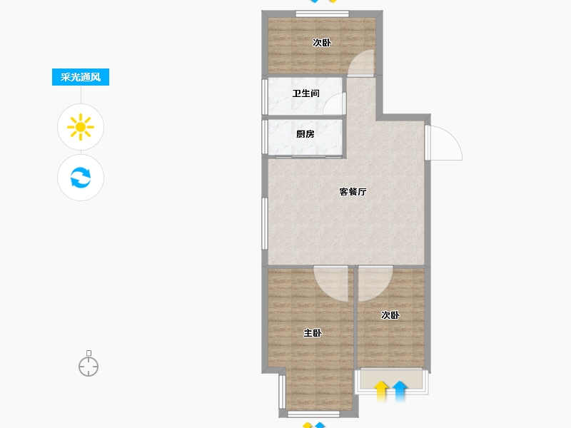 河北省-张家口市-境门御府-80.01-户型库-采光通风