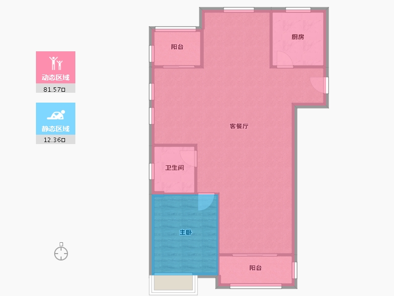 浙江省-宁波市-青枫雅苑-86.84-户型库-动静分区