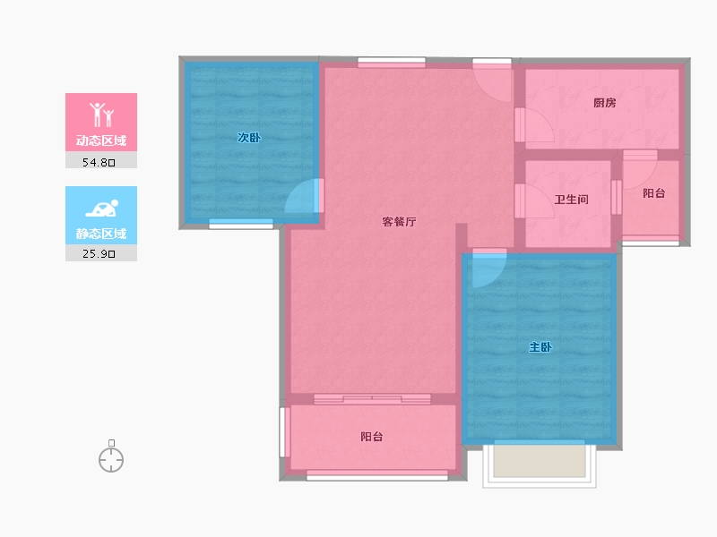 江西省-上饶市-嘉怡华府-71.61-户型库-动静分区