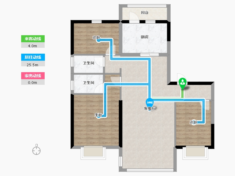 甘肃省-天水市-天水碧桂园-94.93-户型库-动静线