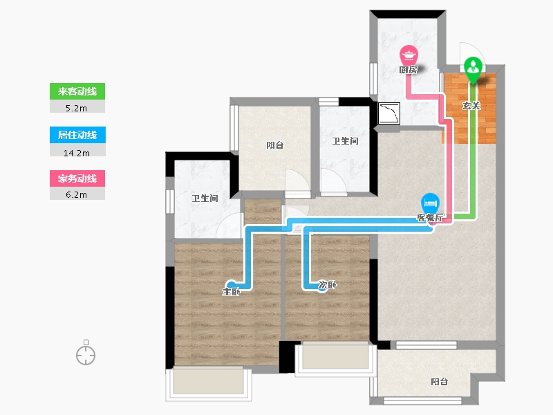 广东省-佛山市-华润置地・玖悦-76.17-户型库-动静线