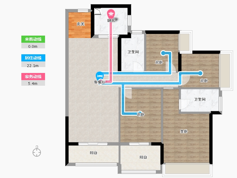 广东省-佛山市-保利和悦滨江-111.19-户型库-动静线