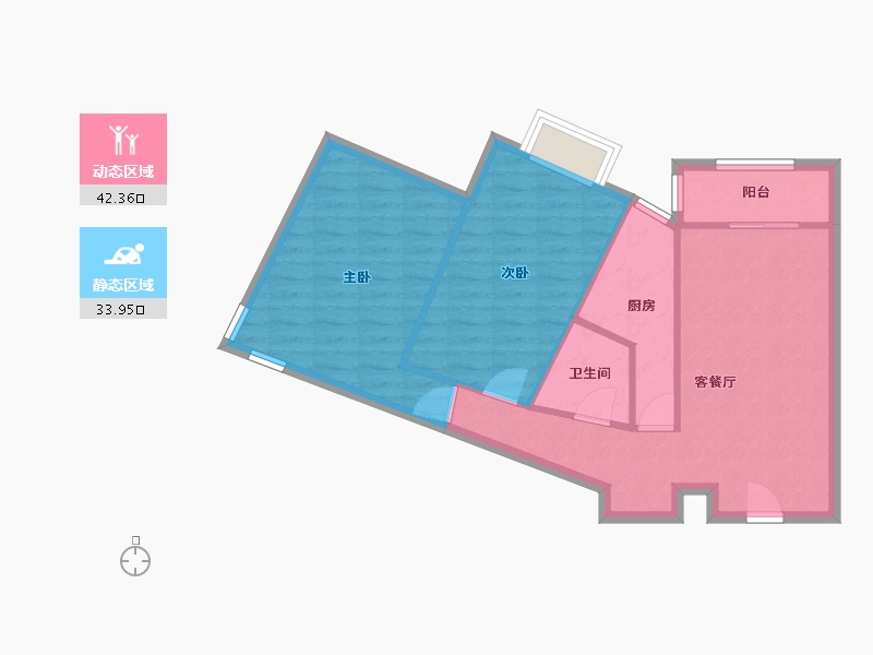 北京-北京市-重聚园(二期)-68.91-户型库-动静分区