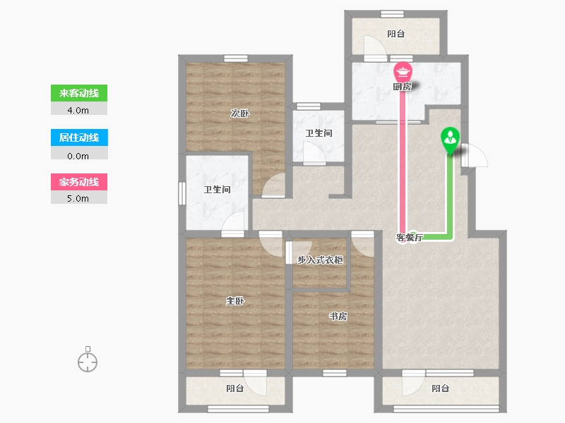 黑龙江省-哈尔滨市-溪山美郡-104.22-户型库-动静线