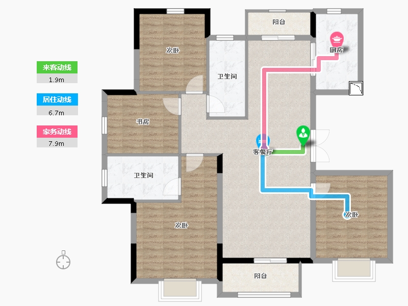 江苏省-无锡市-香樟公馆玫瑰园-122.00-户型库-动静线