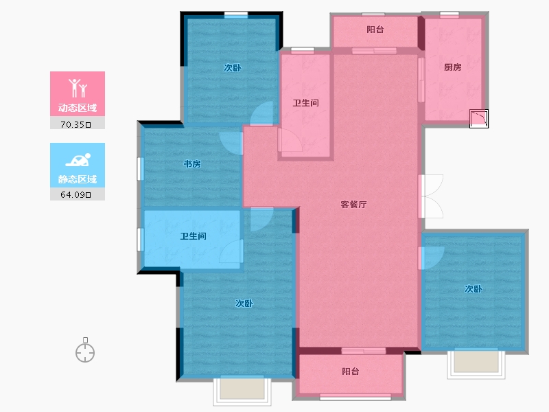 江苏省-无锡市-香樟公馆玫瑰园-122.00-户型库-动静分区