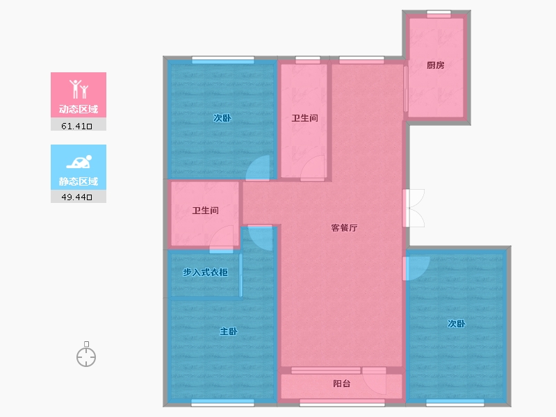 黑龙江省-绥化市-龙悦世家-99.22-户型库-动静分区