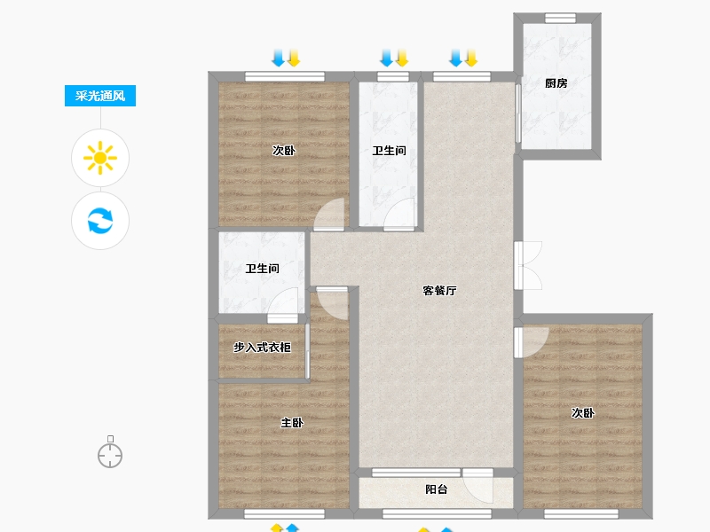 黑龙江省-绥化市-龙悦世家-99.22-户型库-采光通风