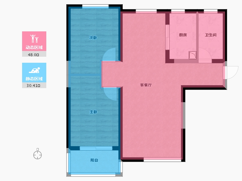 北京-北京市-东方城-70.00-户型库-动静分区