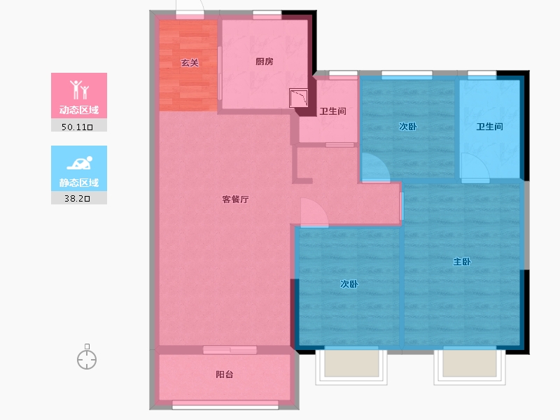 福建省-漳州市-大唐锦绣世家-79.20-户型库-动静分区