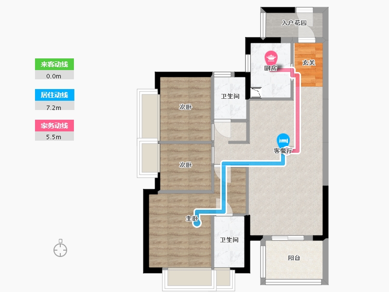 广东省-东莞市-佳兆业时代・芳华-74.13-户型库-动静线